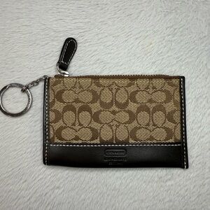SOLD- Coach Signature Canvas Card Holder